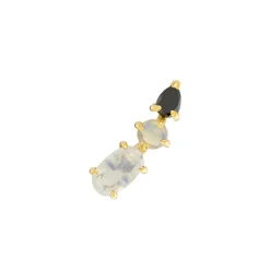 Tomfoolery Multi Gemstone Climber Studs with Moonstone, Opal & Black Diamond Clearance