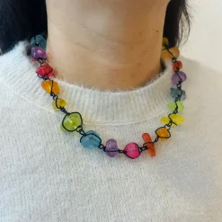 Tomfoolery Multi Resin Nugget Necklace Fashion