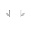 Tomfoolery Multi Shape Line & Oval Silver Stud Earrings Fashion