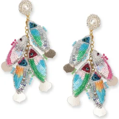 Tomfoolery Multicoloured Fishing Beaded Earrings Sale