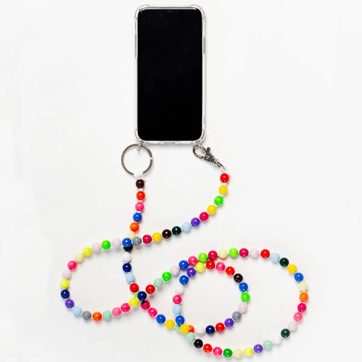 Tomfoolery Multimix Perlen Wooden Beaded iPhone Necklace & Keychain Outlet