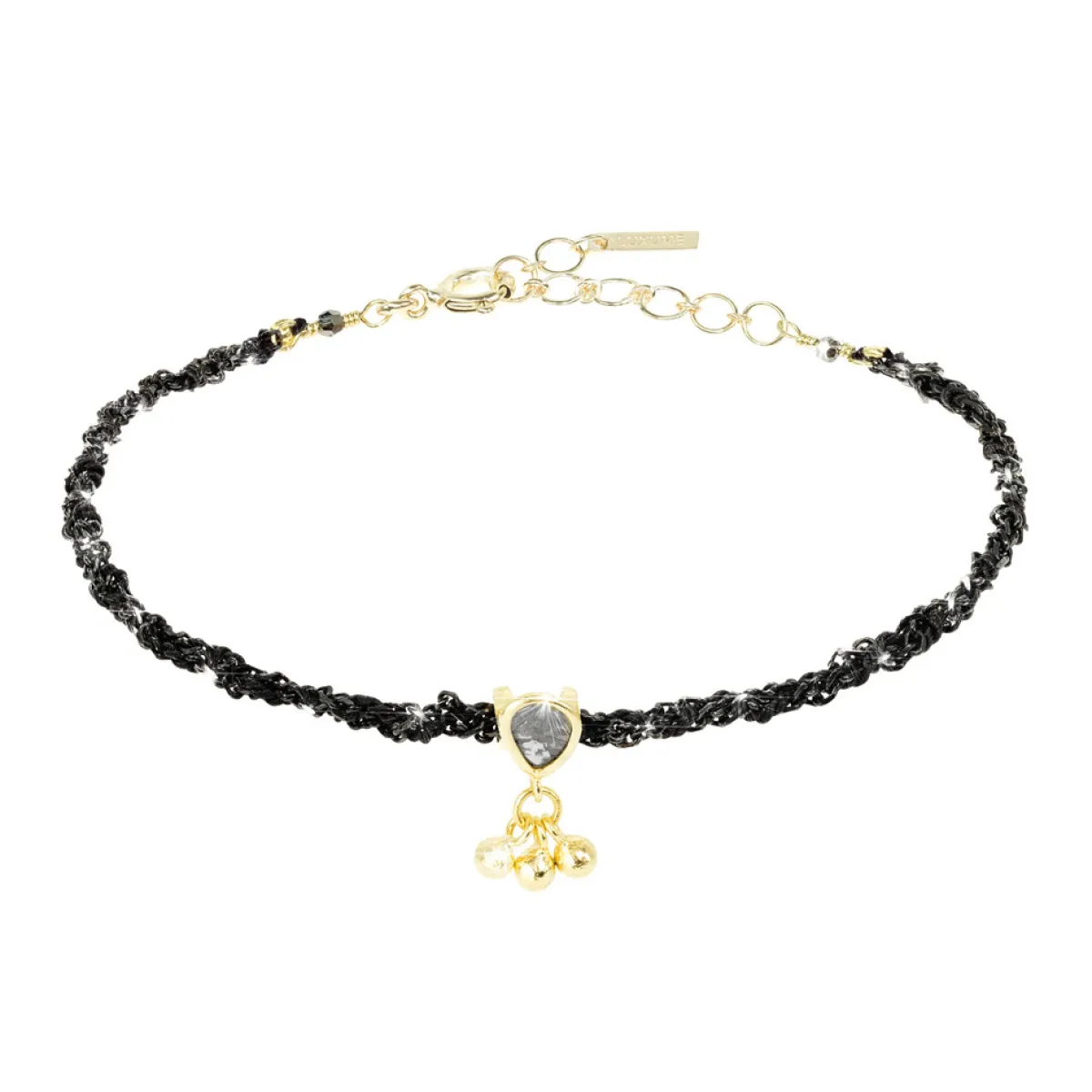 Tomfoolery N° 827 Black & Gold Woven Bracelet Hot