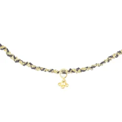 Tomfoolery N° 822 Gold & Braided Silk Short Necklace Discount