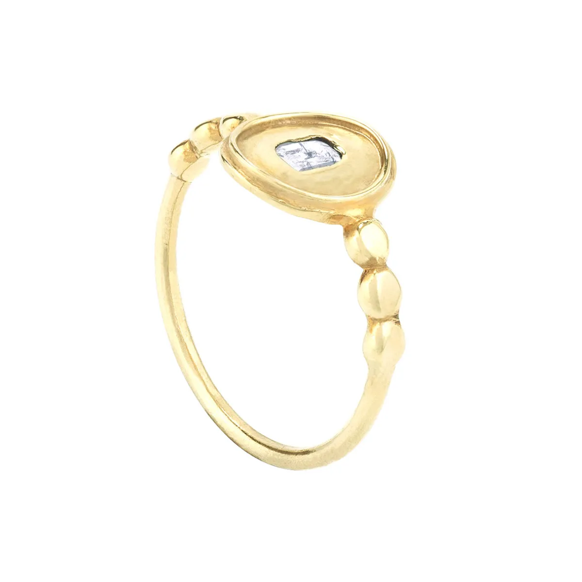 Tomfoolery N° 689 Gold & Polki Diamond Ring Best