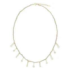 Tomfoolery N° 607 Gold Fringe & Polki Diamond Necklace Clearance