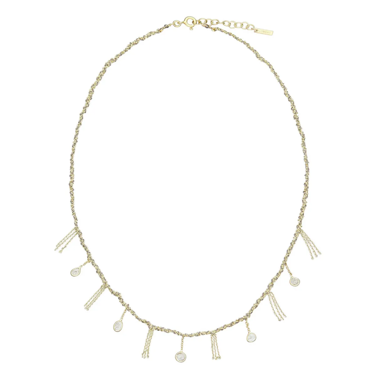 Tomfoolery N° 607 Gold Fringe & Polki Diamond Necklace Clearance