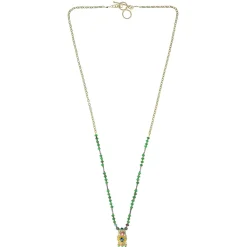 Tomfoolery N° 799 Green Agate & Sapphire Beaded Necklace Best
