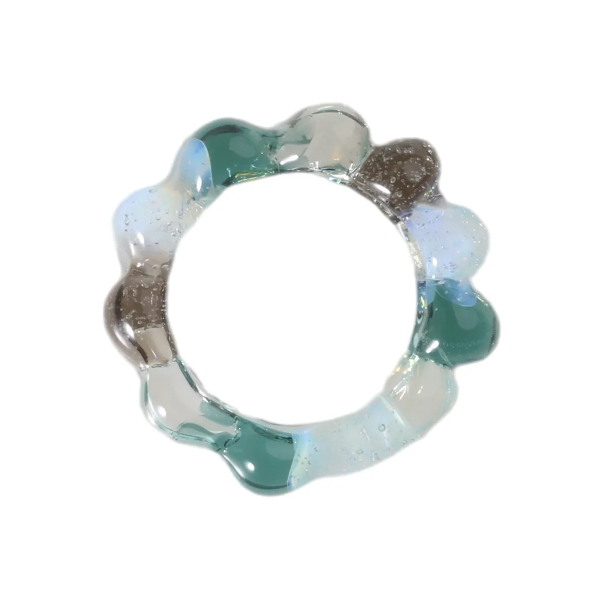 Tomfoolery Nemo Green Ribbed Glass Ring Best
