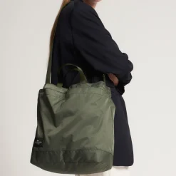 Tomfoolery New York Medium Tote in Khaki Green Clearance