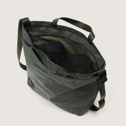 Tomfoolery New York Medium Tote in Khaki Green Clearance