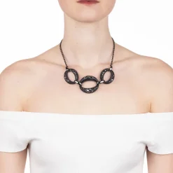 Tomfoolery Noir Dust Small Link Necklace Hot