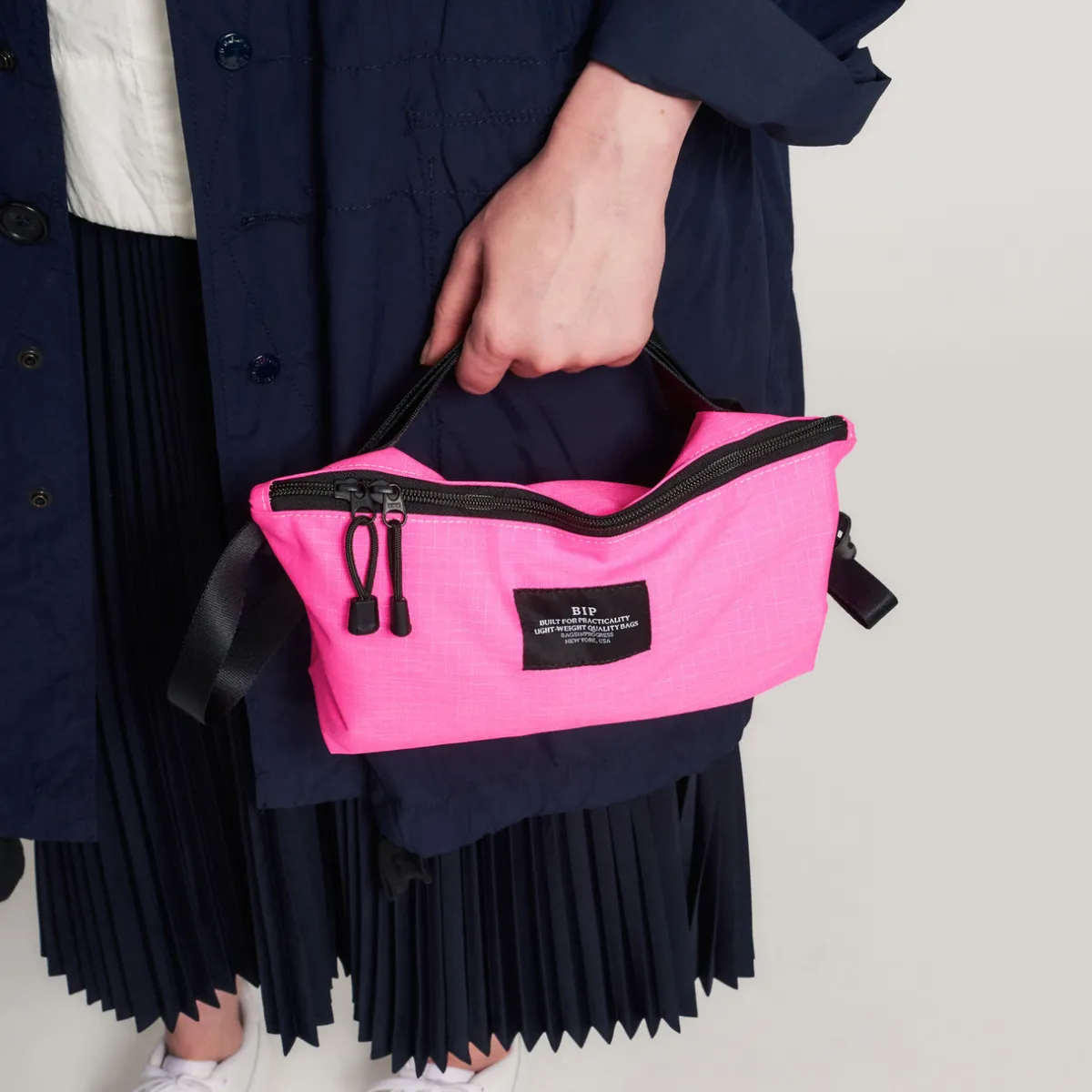 Tomfoolery Nylon Twill Fannypack Crossbody in Spider Pink Outlet