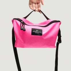 Tomfoolery Nylon Twill Fannypack Crossbody in Spider Pink Outlet