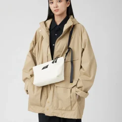 Tomfoolery Nylon Twill Fannypack Crossbody in Natural Outlet