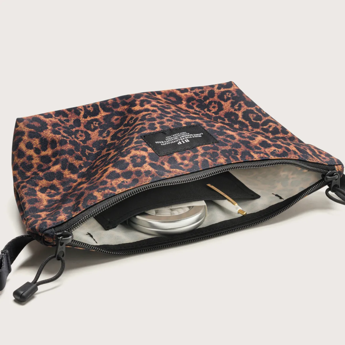 Tomfoolery Nylon Twill Fannypack Crossbody in Leopard Clearance