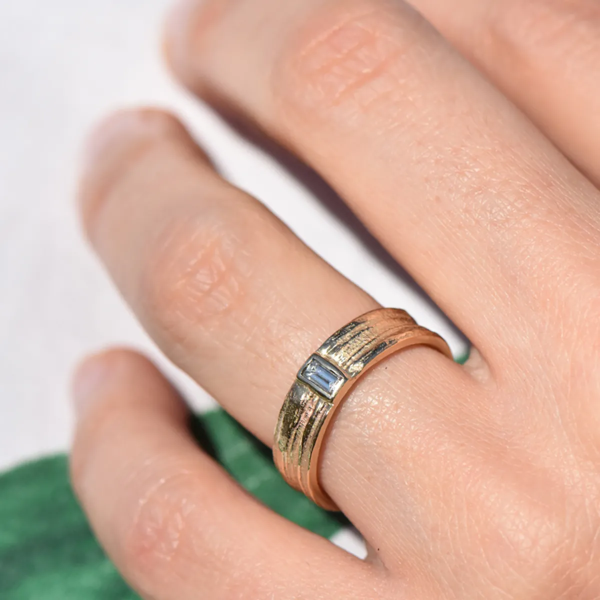Tomfoolery Oak Baguette Diamond Ring Outlet