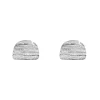 Tomfoolery Oak D-Shaped Studs in Silver Sale