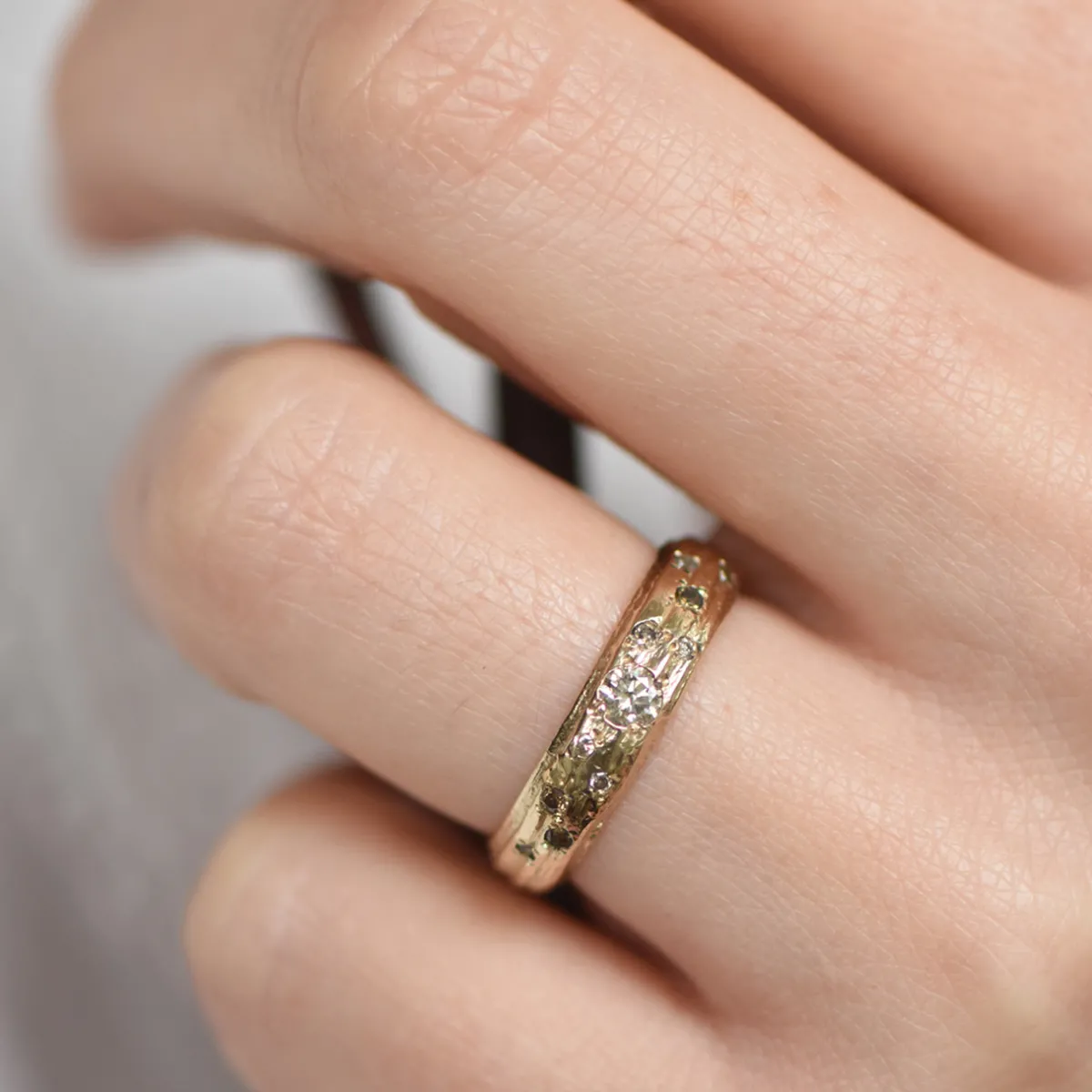 Tomfoolery Oak Scatter Diamond Ring Sale