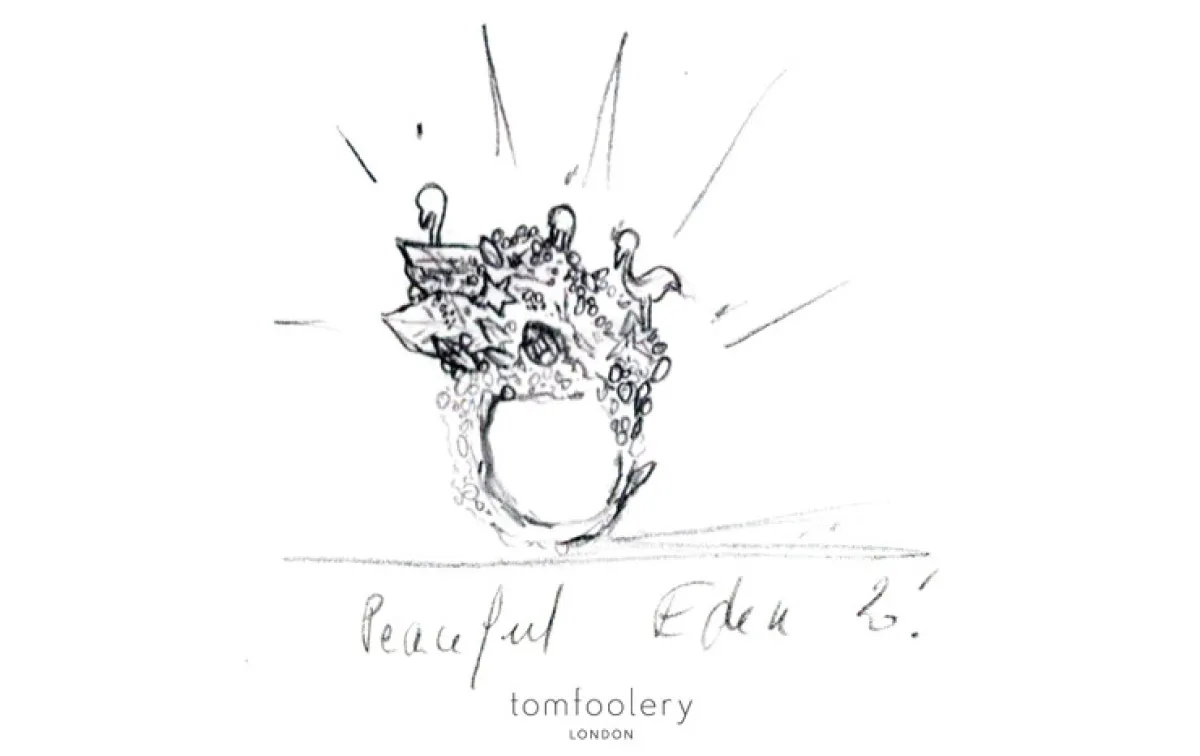 Tomfoolery One of a Kind ‘Peaceful Eden’ Art Ring Discount
