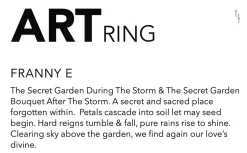 Tomfoolery One Of A Kind ‘The Secret Garden During The Storm Art Ring Hot