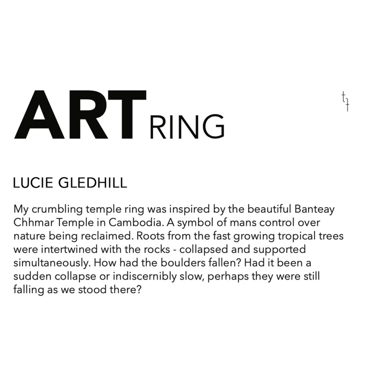 Tomfoolery One Of A Kind ‘Triangle Temple’ Art Ring Clearance
