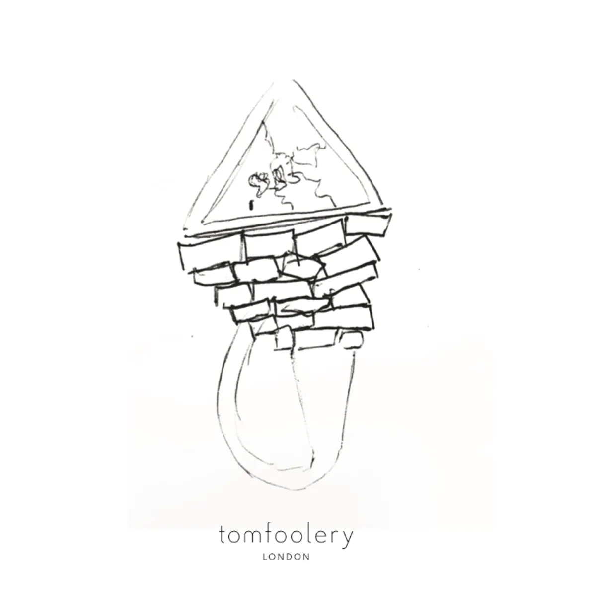 Tomfoolery One Of A Kind ‘Triangle Temple’ Art Ring Clearance