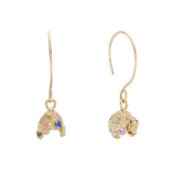 Tomfoolery One-Of-A-Kind Acorn Nut Gemstone Hoops Clearance