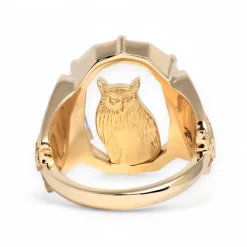 Tomfoolery One-Of-A-Kind Alden Owl Portrait Ring Clearance