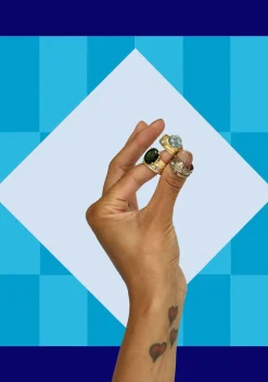 Tomfoolery One-Of-A-Kind Aquamarine & Diamond Art Ring Hot