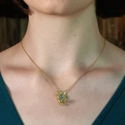 Tomfoolery One-Of-A-Kind Florilegia Aquamarine Pendant New