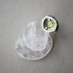 Tomfoolery One-Of-A-Kind Geoda Peridot Statement Ring New