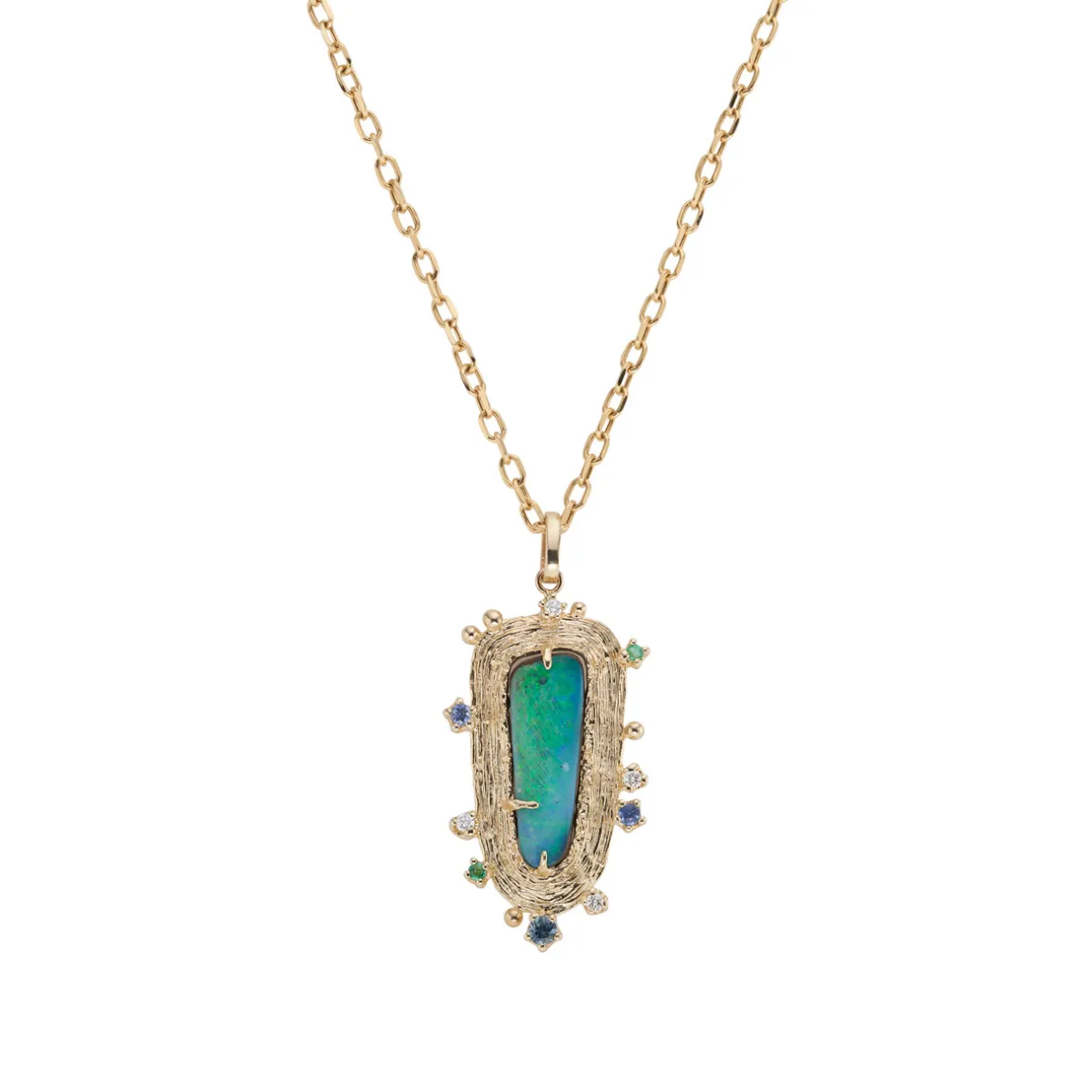 Tomfoolery One-Of-A-Kind Green Lagoon Opal Necklace Best