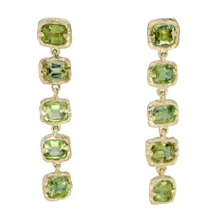 Tomfoolery One-Of-A-Kind Green Tourmaline Drop Earrings Sale
