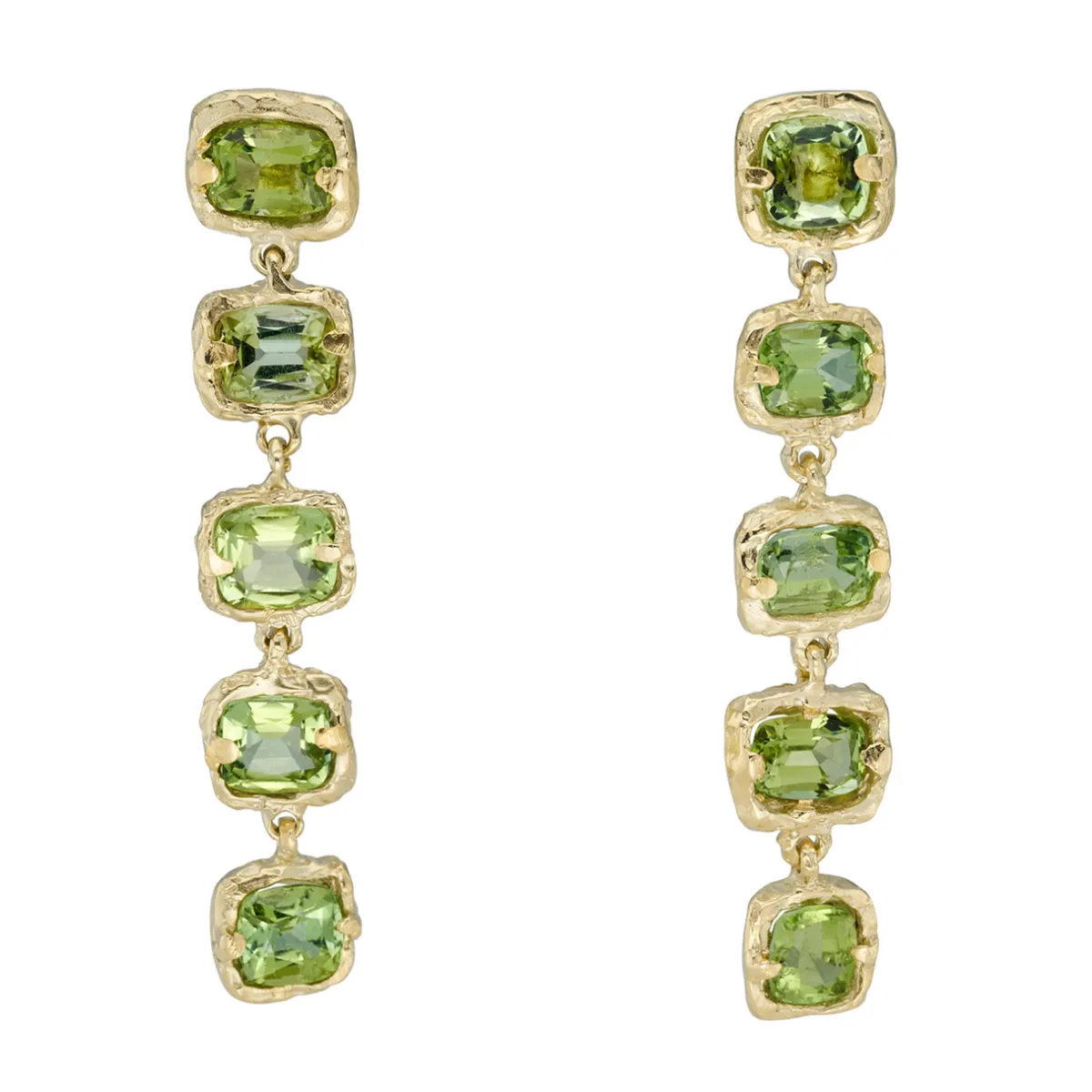 Tomfoolery One-Of-A-Kind Green Tourmaline Drop Earrings Sale