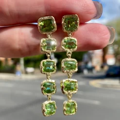 Tomfoolery One-Of-A-Kind Green Tourmaline Drop Earrings Sale