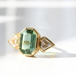 Tomfoolery One-Of-A-Kind Harmony Green Tourmaline & Diamond Ring Outlet