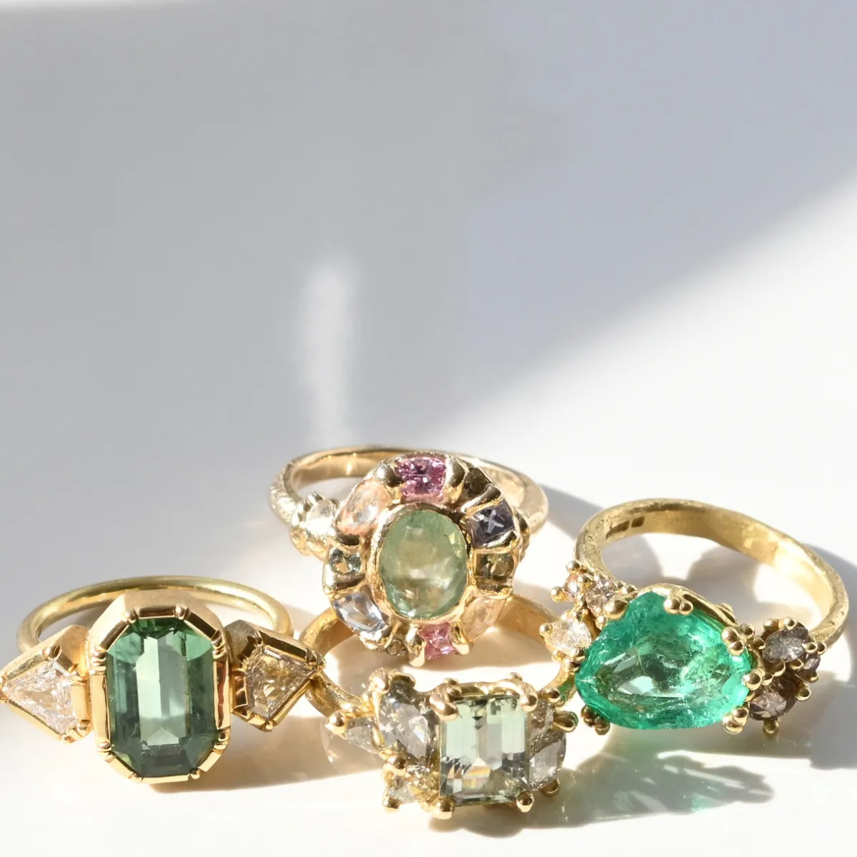 Tomfoolery One-Of-A-Kind Harmony Green Tourmaline & Diamond Ring Outlet