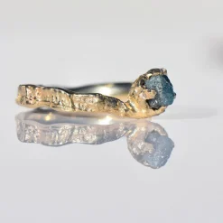 Tomfoolery One-Of-A-Kind Hawthorn Band with Rough Blue Diamond Outlet