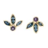 Tomfoolery One-Of-A-Kind Mixed Marquise Aquamarine & Sapphire Studs Fashion