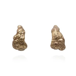 Tomfoolery One-Of-A-Kind Molten Carved Half Hoops Discount