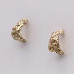 Tomfoolery One-Of-A-Kind Molten Carved Half Hoops Discount
