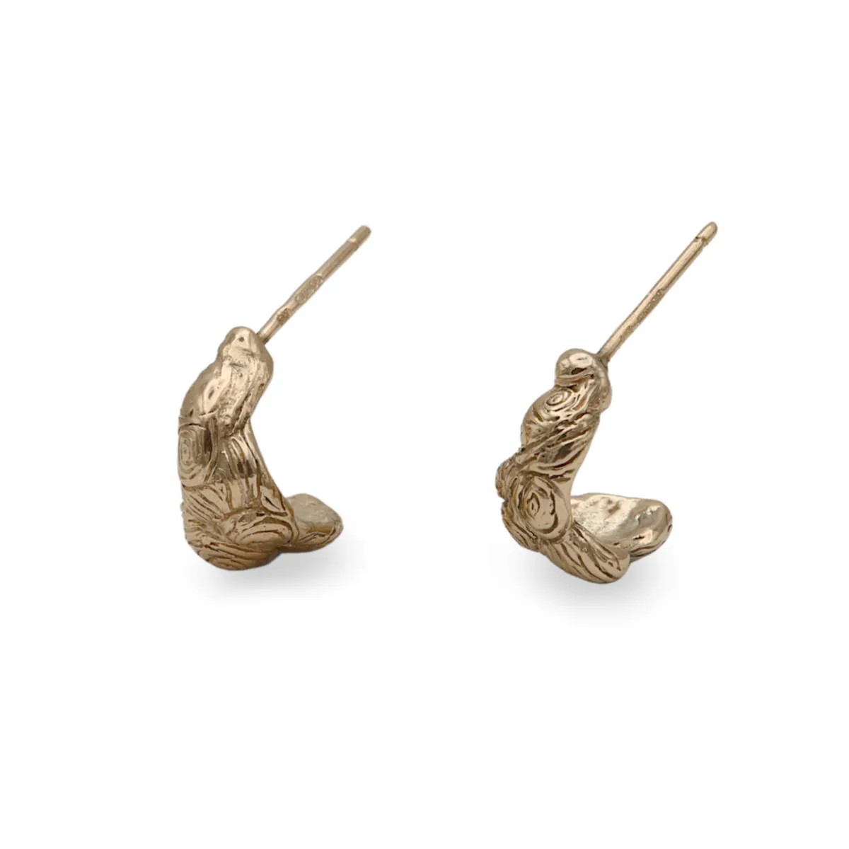 Tomfoolery One-Of-A-Kind Molten Carved Half Hoops Discount