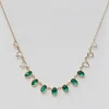 Tomfoolery One-Of-A-Kind Multi Emerald & Diamond Necklace Hot