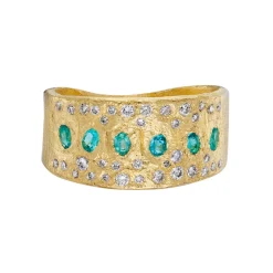 Tomfoolery One-Of-A-Kind Ocean Paraiba Tourmaline & Diamond Band Sale