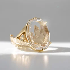Tomfoolery One-Of-A-Kind Odette Swan Portrait Ring Sale