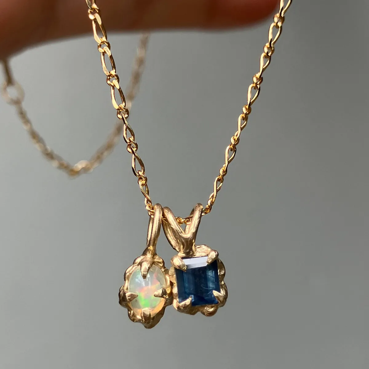 Tomfoolery One-Of-A-Kind Opal & Sapphire Necklace Clearance