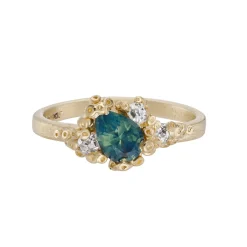 Tomfoolery One-Of-A-Kind Opalescent Pear Sapphire Ring Hot