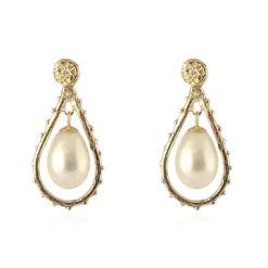 Tomfoolery One-Of-A-Kind Pearl Drop & Diamond Earrings Discount