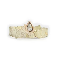 Tomfoolery One-Of-A-Kind Pebbles Pear Diamond Ring Online