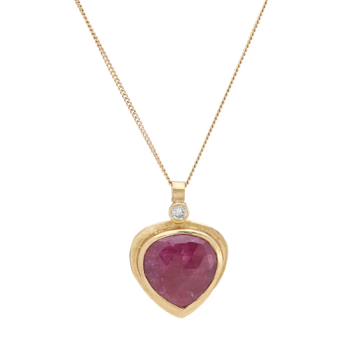 Tomfoolery One-Of-A-Kind Pink Sapphire & Diamond Shard Pendant Online